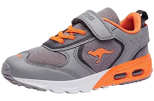 KangaROOS Unisex Kinder Kx-cus Ev Sneaker, Ultimate Grey Flame, 34 EU von KangaROOS