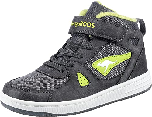 KangaROOS Unisex Kinder Kalley Ii Ev Sneaker, Steel Grey Lime, 31 EU von KangaROOS