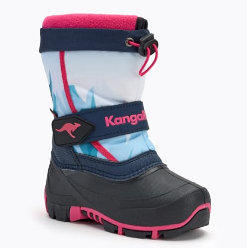 KangaROOS Mädchen Kanga-bean Iv Schneestiefel, Dk Navy Daisy Pink, 34 EU von KangaROOS