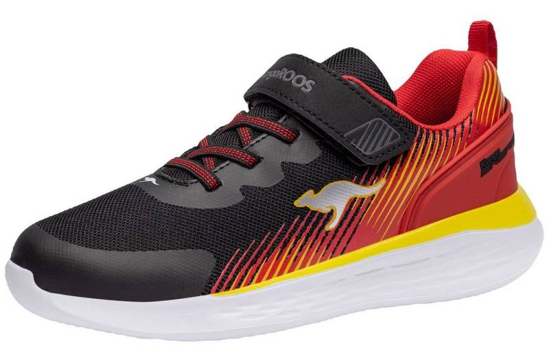 KangaROOS KangaROOS Kinder Sneaker KQ-Unique EV 18837-5053 jet black/fiery red Hallenschuh von KangaROOS