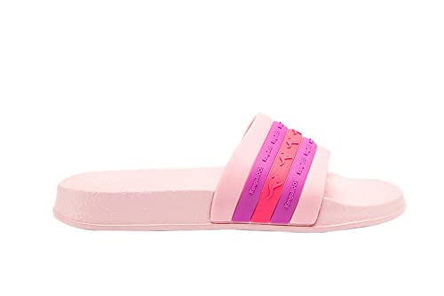 KangaROOS Unisex Kinder K-slide Stripe Flache Sandale, Frost Pink Daisy Pink, 30 EU KangaROOS Unisex Kinder K-slide Stripe Flache Sandale, Frost Pink Daisy Pink, 30 EU von KangaROOS