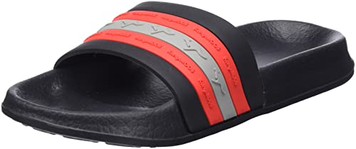 KangaROOS Kangaslide Kids Sandale, Jet Black/red, 30 EU von KangaROOS