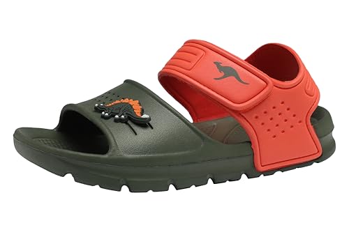 KangaROOS KangaSwim II Sandale, Military Green/Flame, 35 EU von KangaROOS