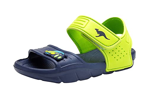 KangaROOS Jungen Unisex Kinder Kangaswim Ii Sandale, Dk Navy Lime, 21 EU von KangaROOS