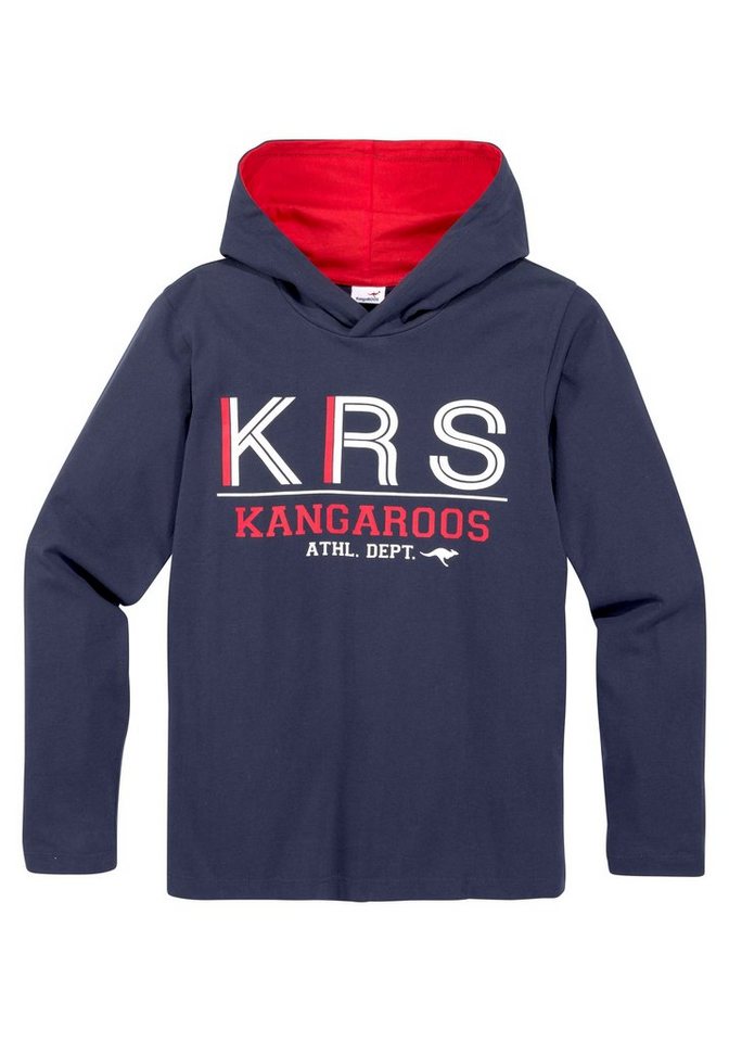 KangaROOS Kapuzenshirt KRS mit farbigen Kapuzenfutter von KangaROOS