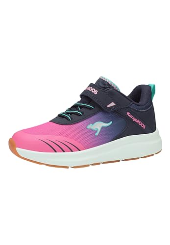 KangaROOS Unisex Kinder Kb-rida Ev Sneaker, Dk Navy Daisy Pink, 39 EU von KangaROOS