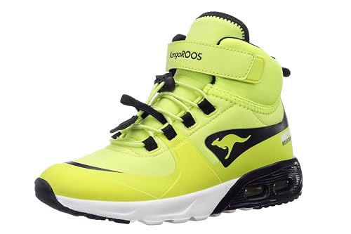 KangaROOS Unisex Kinder Kx-hydro Sneaker, Lime Jet Black, 30 EU von KangaROOS