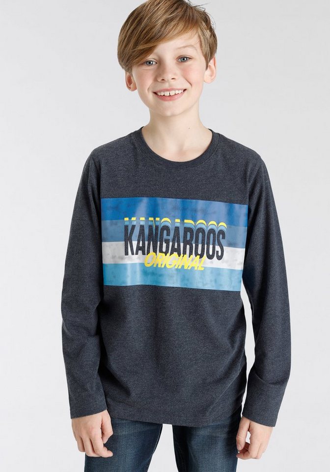KangaROOS Langarmshirt für Jungen in melierter Qualität von KangaROOS