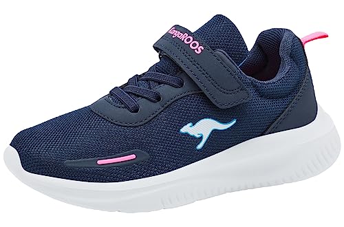 KangaROOS Mädchen K-ft Maze Ev Sneaker, Pink Blau, 29 EU von KangaROOS