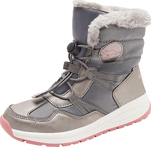 KangaROOS Mädchen K-pe Ski Rtx Stiefel, Steel Grey Dusty Rose, 36 EU von KangaROOS