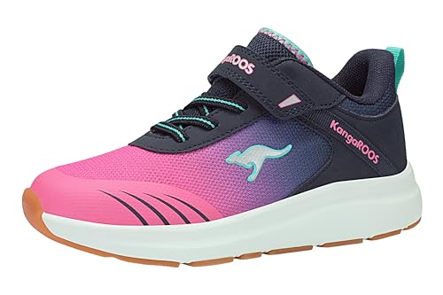 KangaROOS Mädchen Kb-rida Ev Sneaker, Dk Navy Daisy Pink, 34 EU von KangaROOS