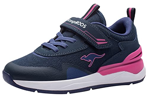 KangaROOS Unisex Kinder Kd-gym Ev Sneaker, Dark Navy Fandango Pink 4294, 28 EU von KangaROOS