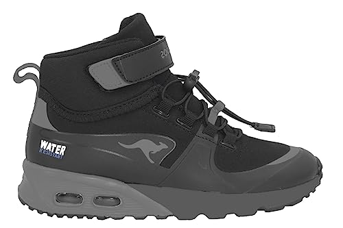 KangaROOS Unisex Kinder Kx-hydro Sneaker, Jet Black Steel Grey, 28 EU von KangaROOS