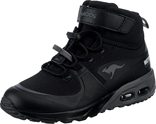 KangaROOS Unisex Kinder Kx-hydro Sneaker, Jet Black Steel Grey, 32 EU von KangaROOS
