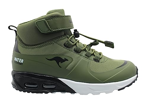 KangaROOS Unisex Kinder Kx-hydro Sneaker, Olive Jet Black, 28 EU von KangaROOS