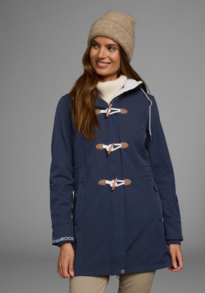 KangaROOS Softshelljacke figurbetonte Passform, normaler Schnitt, mit abnehmbarer Kapuze von KangaROOS