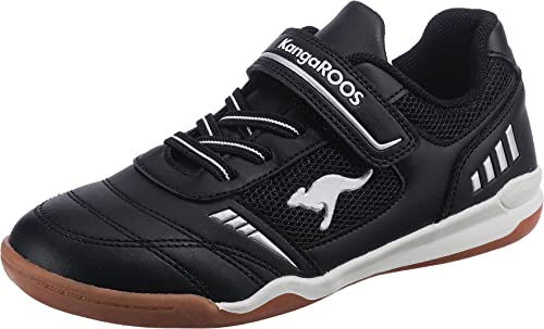 KangaROOS Unisex Kinder K-kingyard Ev Hallenturnschuh, Schwarz Silber, 37 EU von KangaROOS