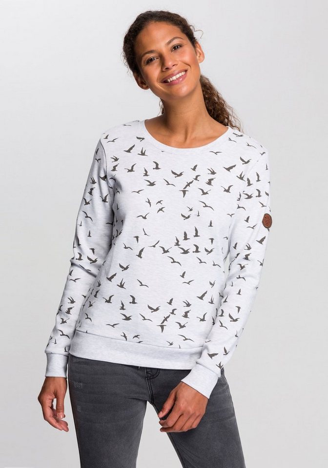 KangaROOS Sweatshirt mit modischem Minimal-Allover-Print von KangaROOS