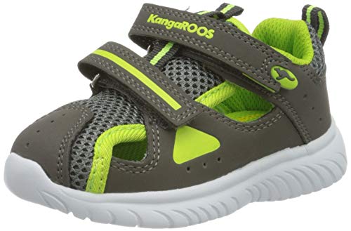 KangaROOS Unisex Kinder Ki-rock Lite V Sneaker, Grau Steel Grey Lime 2014, 21 EU von KangaROOS