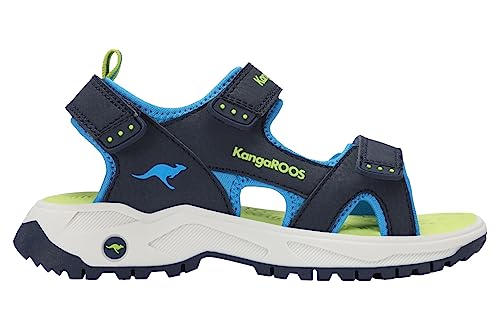 KangaROOS Unisex K-AS Ture Sandale, dk Navy/Lime, 39 EU von KangaROOS