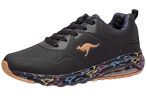 KangaROOS Unisex K-Air Ora Sneaker, Black/Multi, 37 EU von KangaROOS