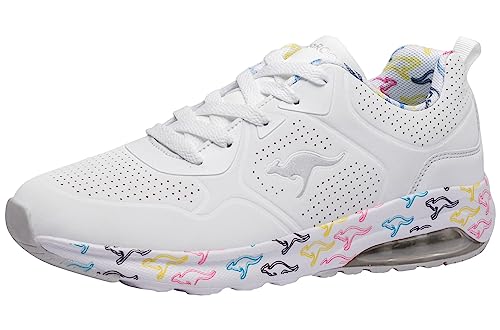 KangaROOS Unisex K-Air Ora Sneaker, White/Multi, 39 EU von KangaROOS