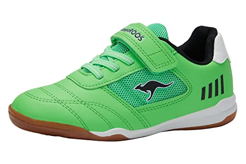 KangaROOS Unisex K-Bilyard EV Sportschuhe, neon Green/Jet Black, 36 EU von KangaROOS