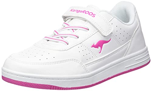 KangaROOS Unisex K-CP Gate EV Sneaker, White/Daisy pink, 36 EU von KangaROOS