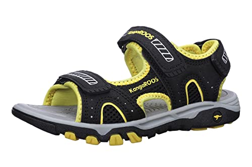 KangaROOS Unisex K-Celtic Kento Sandale, Jet black/lemon chrome, 37 EU von KangaROOS
