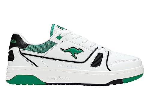 KangaROOS Unisex K-Draft Center Sneaker, White/Green, 36 EU von KangaROOS