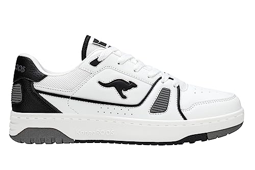 KangaROOS Unisex K-Draft Center Sneaker, White/Jet Black, 36 EU von KangaROOS