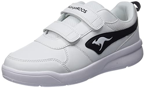 KangaROOS Unisex K-ICO V Sneaker, White/Jet Black, 35 EU von KangaROOS