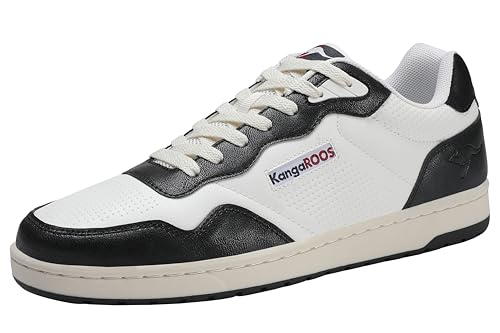 KangaROOS Unisex K-Slam One Sneaker, White/Jet Black, 41 EU von KangaROOS