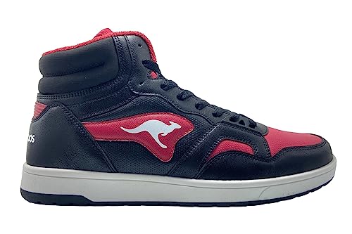 KangaROOS Unisex K-Slam Point Mid Sneaker, Jet Black/Rouge, 40 EU KangaROOS Unisex K-Slam Point Mid Sneaker, Jet Black/Rouge, 40 EU von KangaROOS