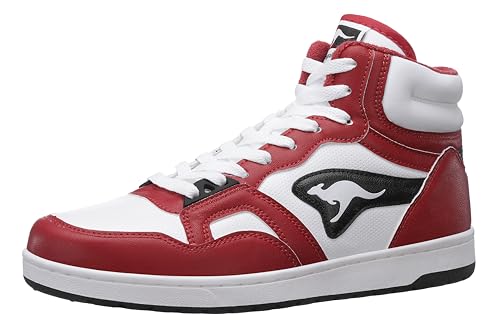 KangaROOS Unisex K-Slam Point Mid Sneaker, Rouge/Jet Black, 42 EU von KangaROOS