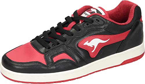 KangaROOS Unisex K-Slam Point Sneaker, Jet Black/Rouge, 42 EU von KangaROOS