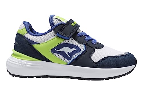 KangaROOS Unisex K-Sneak Heat EV Sneaker, dk Navy/Lime, 37 EU von KangaROOS