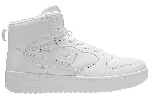 KangaROOS Unisex K-Top Draw Mid Sneaker, White/Mono, 36 EU von KangaROOS