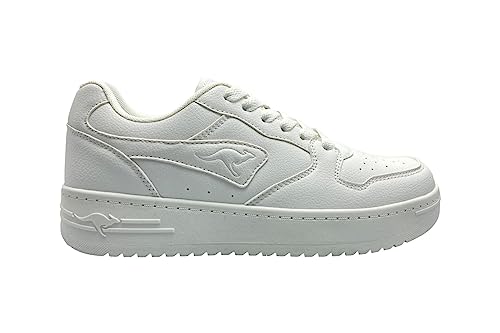 KangaROOS Unisex K-Top Draw Sneaker, White/Mono, 36 EU von KangaROOS