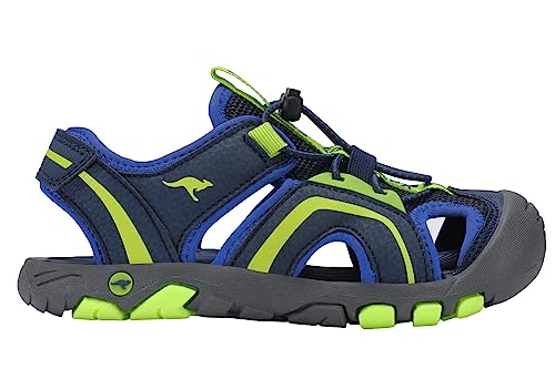 KangaROOS Unisex K-Trek Way Sandale, dk Navy/Lime, 39 EU von KangaROOS