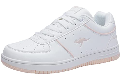 KangaROOS Unisex K-Watch Scone Sneaker, White/Frost pink, 36 EU von KangaROOS