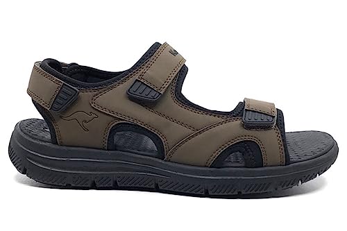 KangaROOS Unisex K-Ze Willow Sandale, dk Brown/Jet Black, 40 EU von KangaROOS