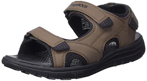 KangaROOS Unisex K-Ze Willow Sandale, dk Brown/Jet Black, 41 EU von KangaROOS