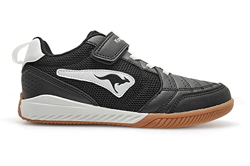 KangaROOS Unisex K5-Flow EV Sneaker, Jet Black/White, 39 EU von KangaROOS