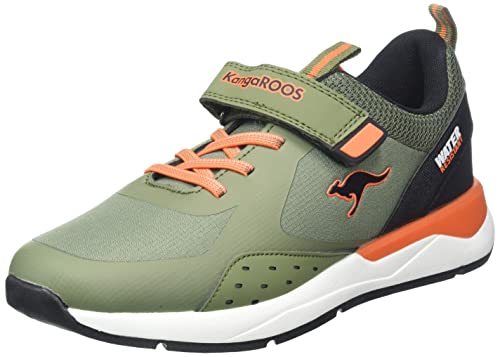 KangaROOS Unisex KD-Dips EV Sneaker, Olive/Flame, 39 EU von KangaROOS