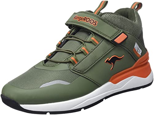 KangaROOS Unisex KD-Dose EV Sneaker, Olive/Flame, 39 EU von KangaROOS