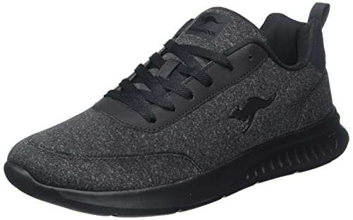 KangaROOS Unisex KL-A Mart Sneaker, Jet Black/Mono, 45 EU von KangaROOS