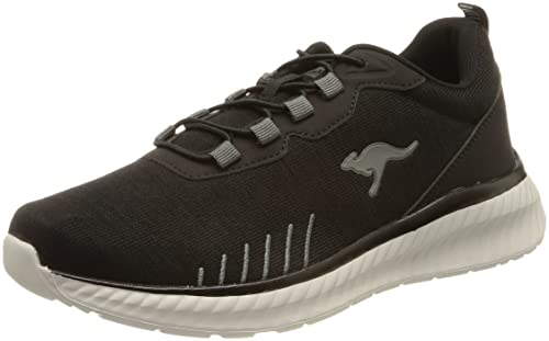 KangaROOS Unisex KM-Evan Sneaker, Jet Black/Steel Grey, 46 EU von KangaROOS