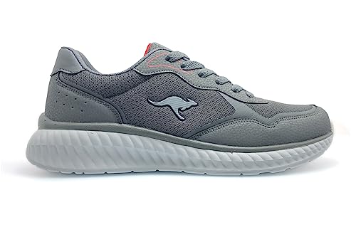 KangaROOS Unisex KM-Lama Sneaker, Steel Grey/red, 40 EU von KangaROOS