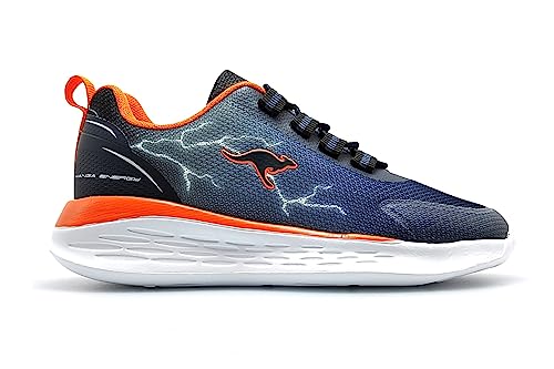 KangaROOS Unisex KQ-Light Sneaker, dk Navy/Flame, 38 EU von KangaROOS